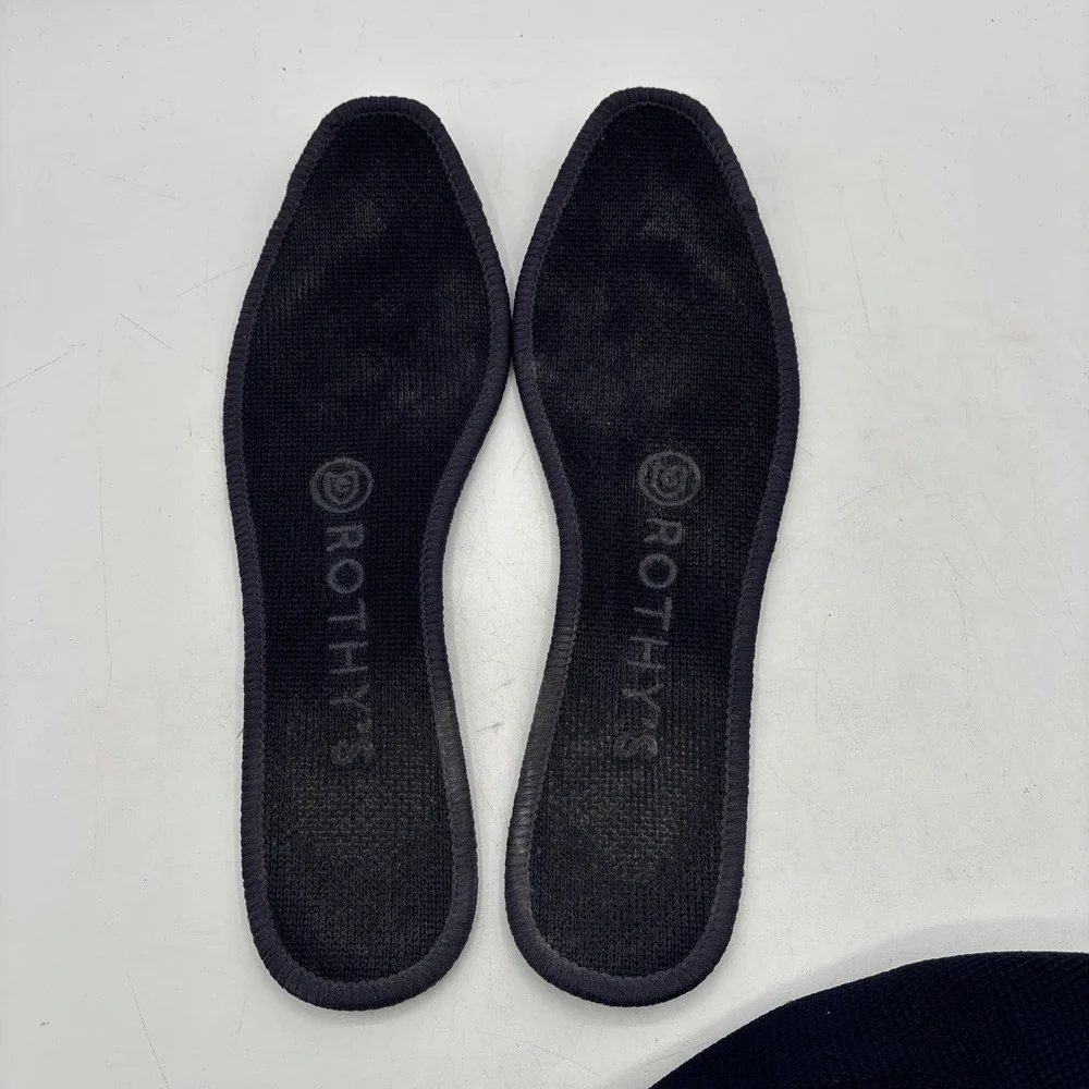 Rothy's The Square Ballet Flat Women's Size 5.5 Navy Heel Stripe Shoes